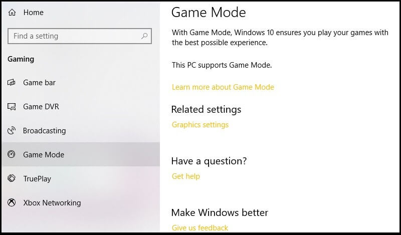 Game mode disable禁用遊戲模式